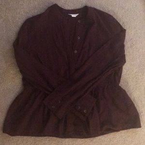 Maroon and Black Peplum top